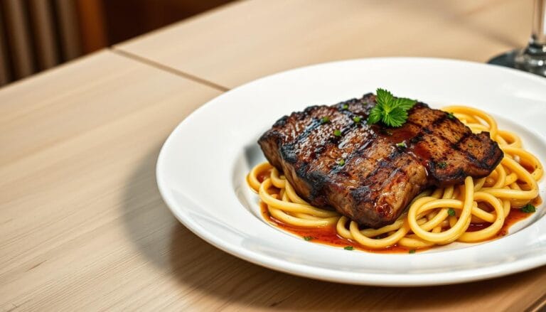 steak and pasta
