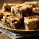 Sliced Banana Chocolate Chip Cake served on a plate with fresh bananas and chocolate chips.