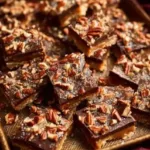 Delicious homemade Saltine Cracker Toffee with chocolate and nuts