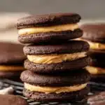 Delicious homemade peanut butter Oreos on a plate